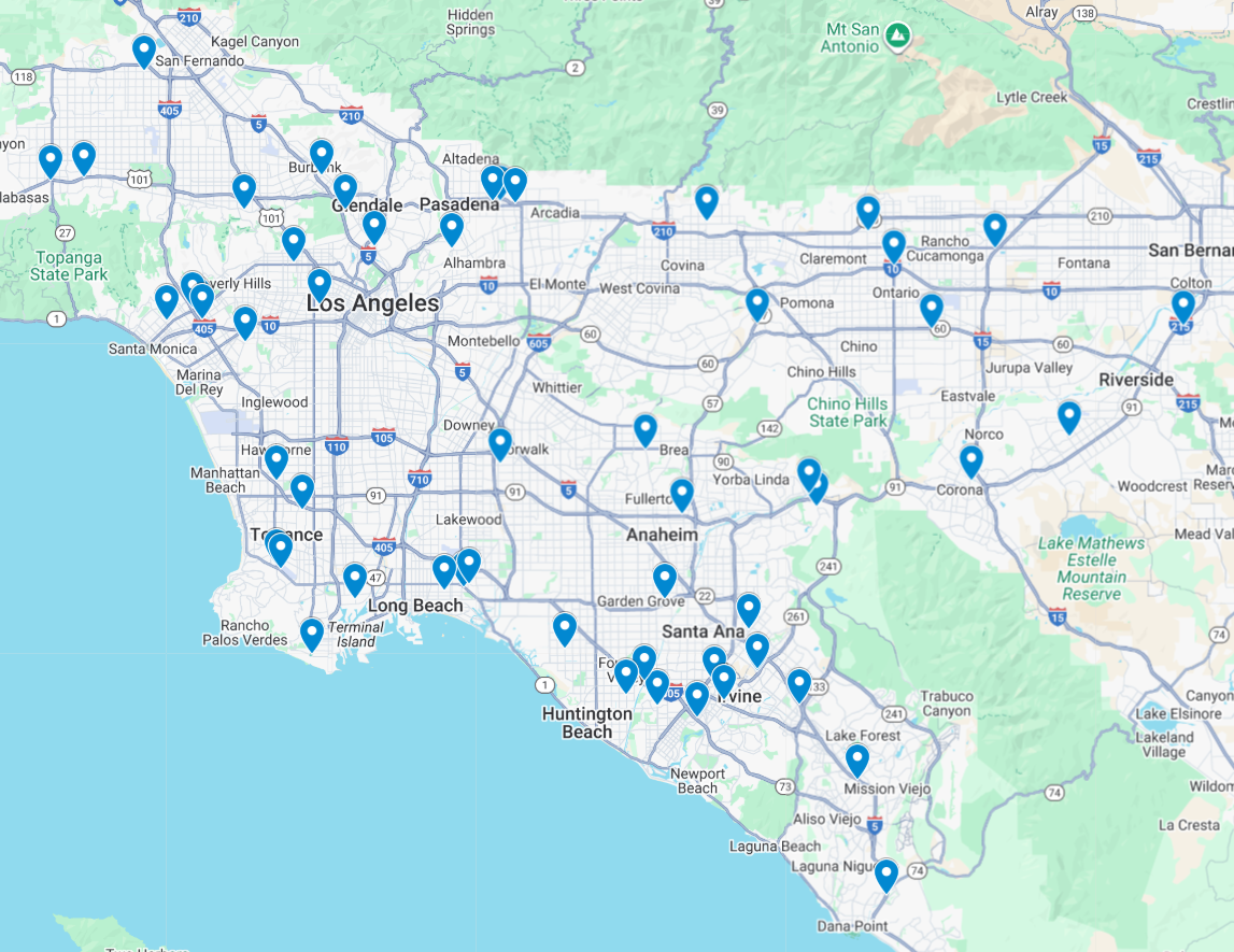 SoCal Emergency Vet Map